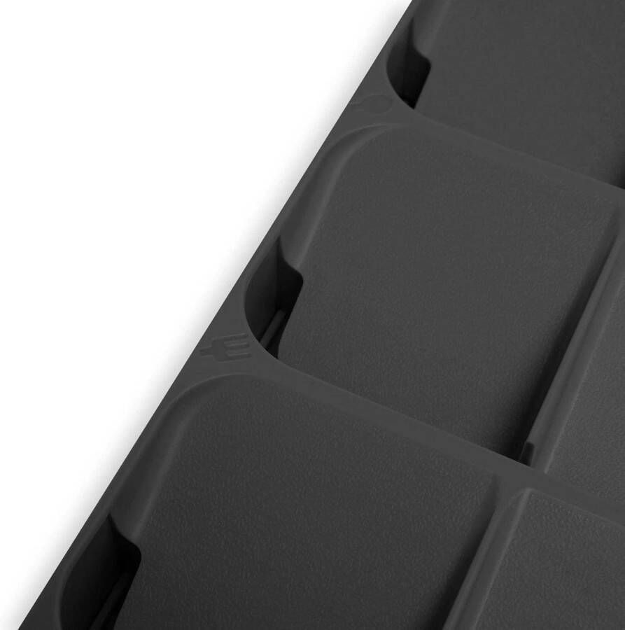 BOAA Fresh Bestekorganizer negen vakken antraciet keukenlade bestekbak opbergsysteem keuken lade-organizer keukenopbergkeuken 165 cm breed