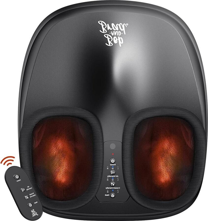 BOB AND BRAD Lite Voetmassageapparaat met Warmte Functie Shiatsu Kneading Elektrische Voetmassager met Afstandsbediening Verlicht Vermoeide Voeten Grote Geschenken Elektrische voetmassage