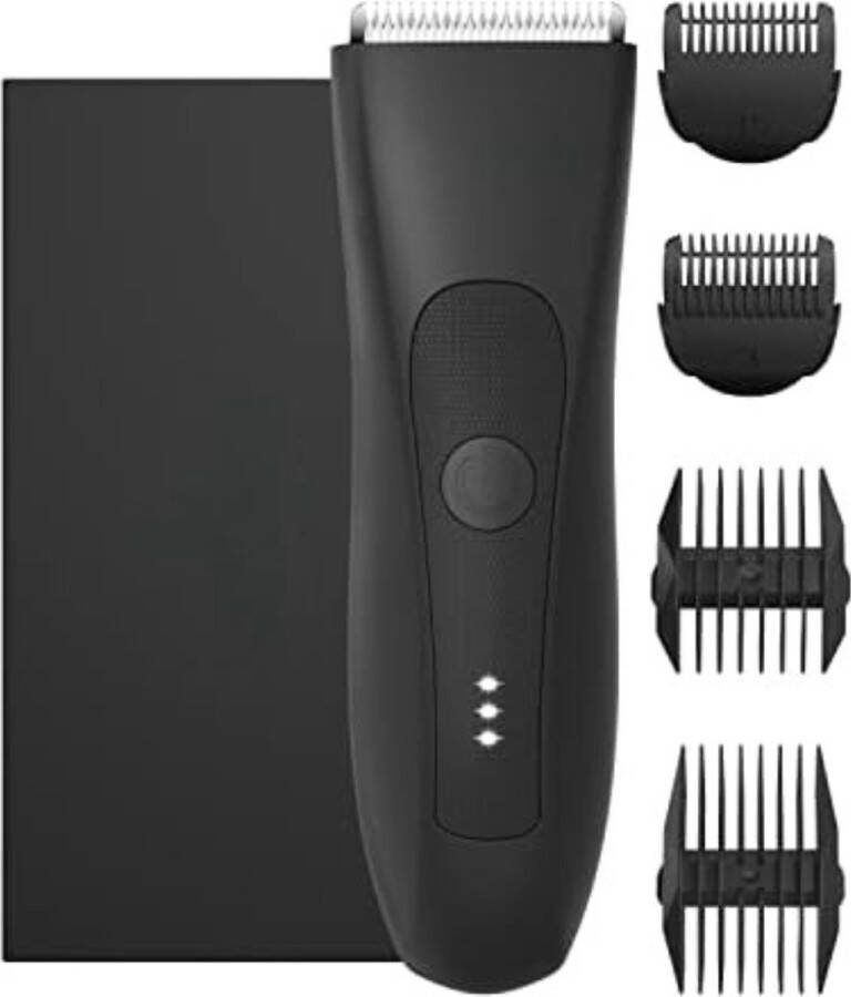 Bodygroomer Mannen Body trimmer Heren Body Shaver Mannen Lichaam Groomer Verwisselbare keramische mesjes Waterdicht scheerapparaat voor nat droog lichaam Batterijduur van 90 minuten Zwart