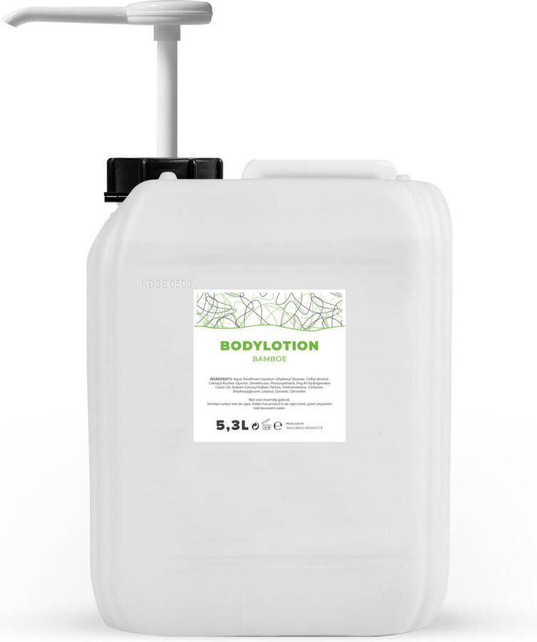 Bodylotion Bamboe 5 3 Liter Met Pomp Jerrycan Navulling