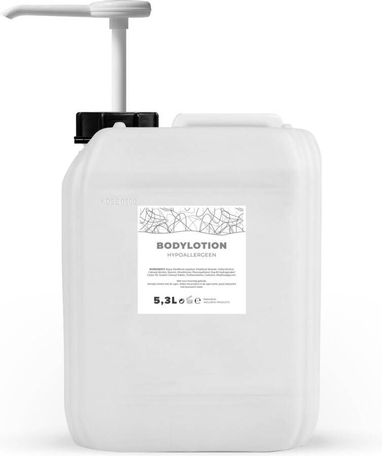 Bodylotion Hypoallergeen 5 3 Liter Met Pomp Jerrycan Navulling