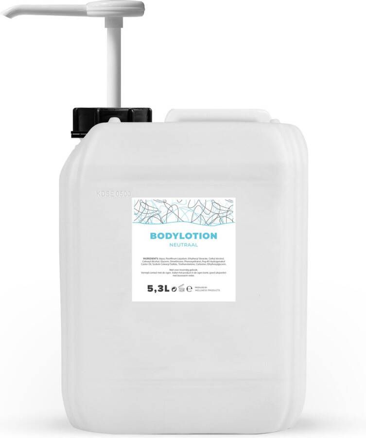 Bodylotion Neutraal 5 3 Liter Met Pomp Jerrycan Navulling