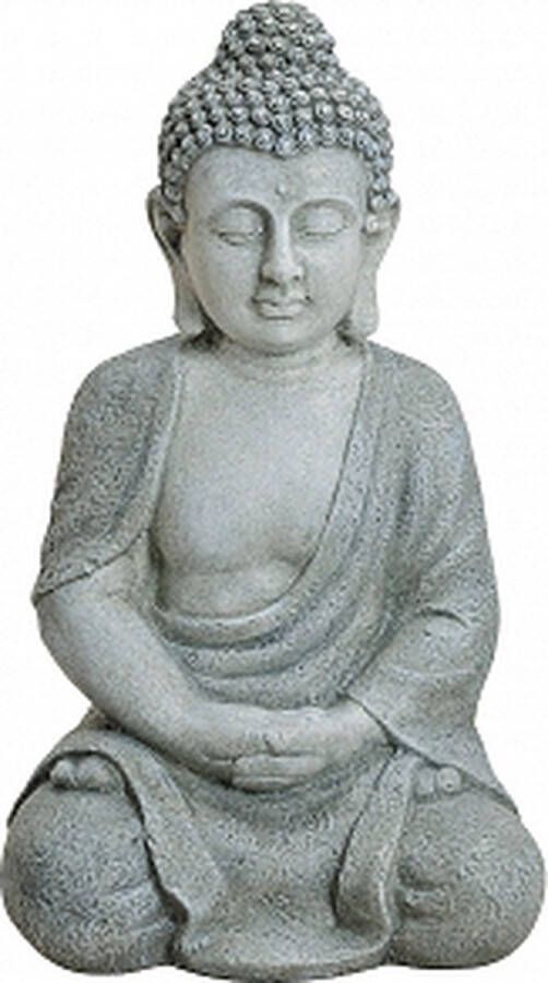Merkloos Boeddha Beeld Grijs 47 Cm Tuinbeelden