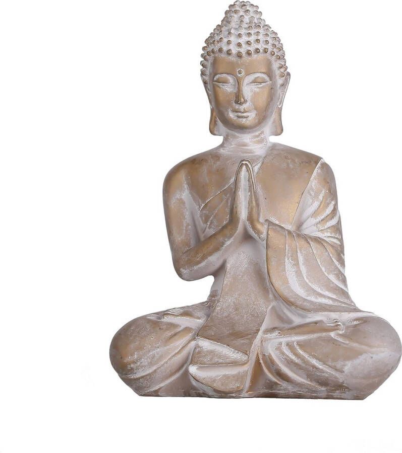 Boeddha Figuur Tuinbeeld 19cm Kunsthars Zittend Budda Decoratie Figuur Weerbestendig En Vorstbestendig Feng Shui Sculptuur Tuindecoratie Standbeeld Voor Balkonterras Of Als