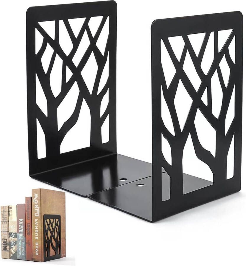 Boek Plankhouder Boekensteunen Decoratieve Metalen Boekensteunen voor Boekenkast en School Bibliotheek Zwart book seat