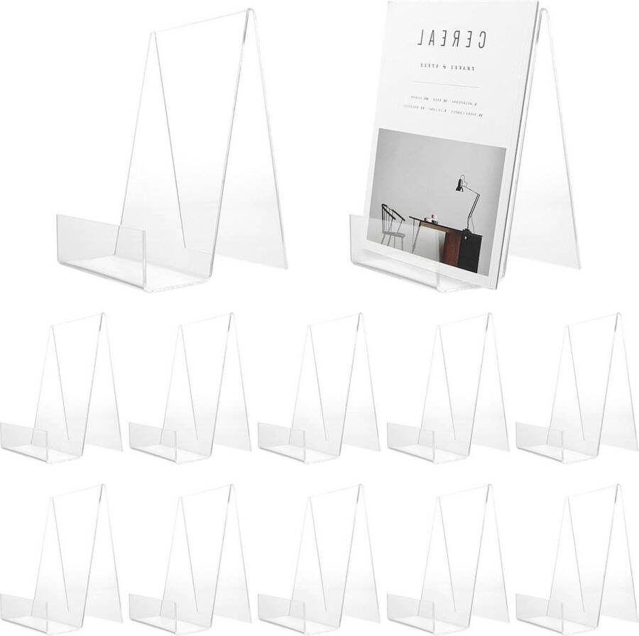 Boekenstandaard acryl 105 x 75 x 9 cm plastic standaard schuine boekensteunen tafelstandaard voor foto's en notities