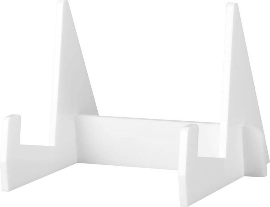 Boekenstandaard Acryl Bordenhouder Displaystandaard voor Tablets Kranten Tijdschriften Notebooks Wit