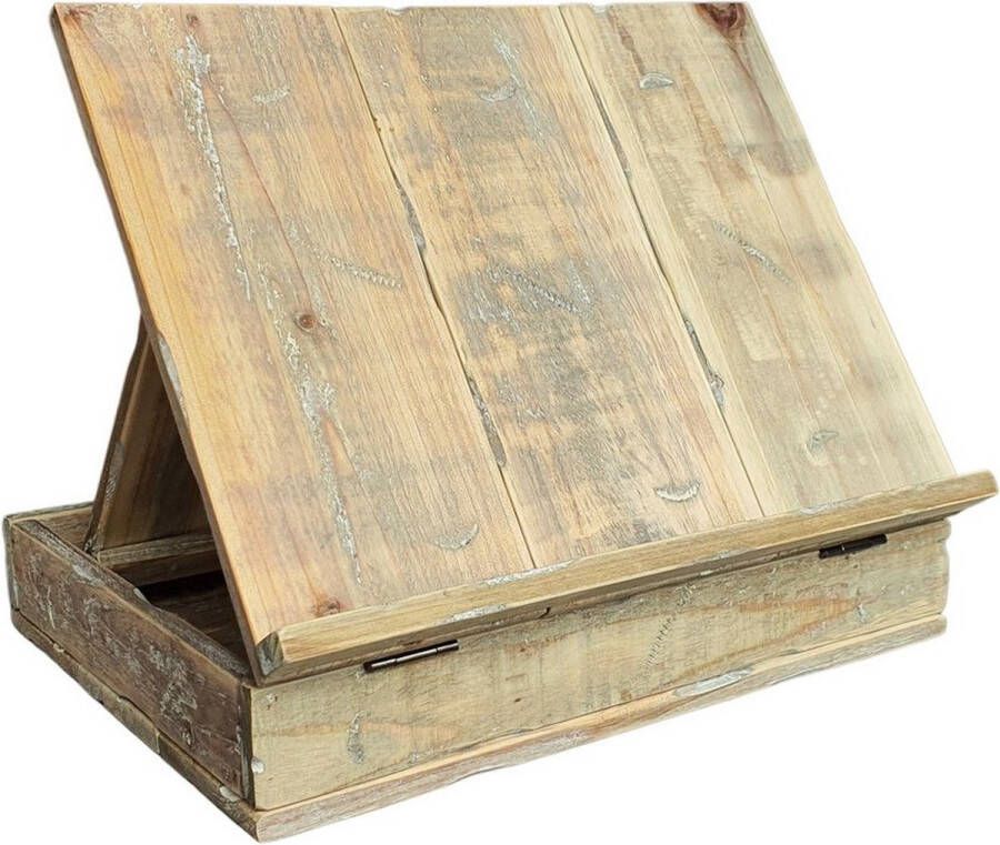 Boekenstandaard Kookboek standaard Wonen Woon Woonaccessoires Woonaccessoire Ipad Tablet houder Sfeer Hout Wood Houten opberger Opberg Keuken accessoire Deco Decoratief Decoratie Stoer Vintage Oud Landelijk
