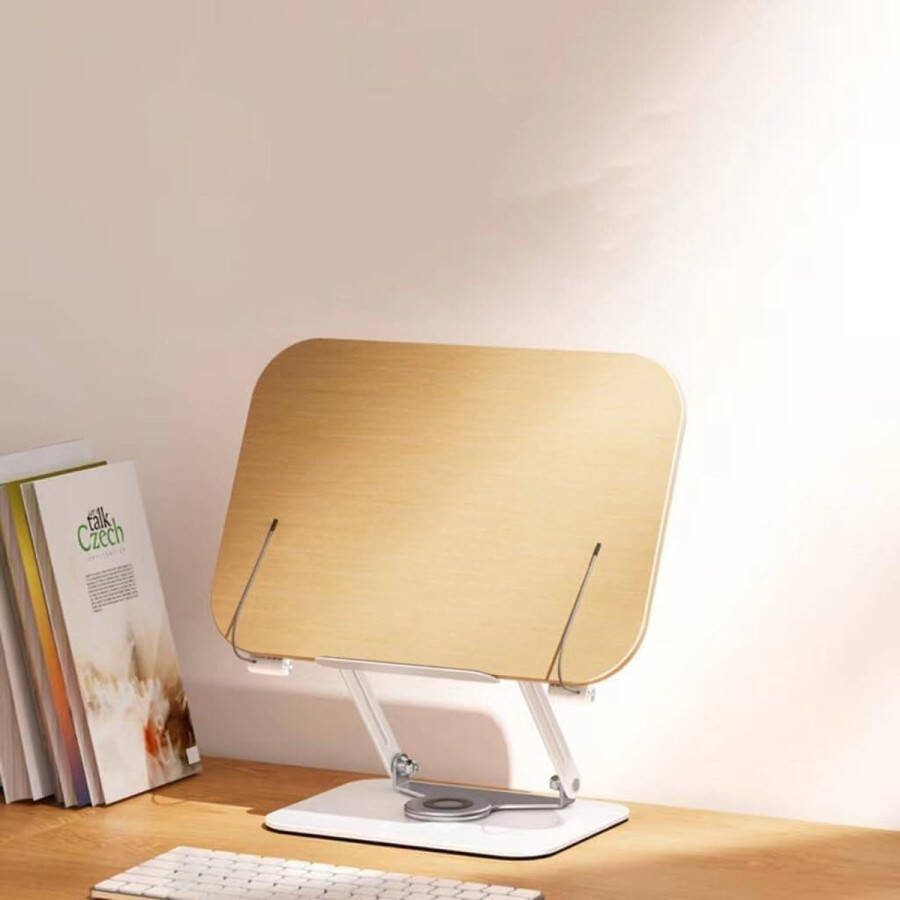 Boekenstandaard om te lezen roterende boekenhouder in meerdere hoogtes verstelbaar voor kantoor keuken school inclusief tablet standaard book stand