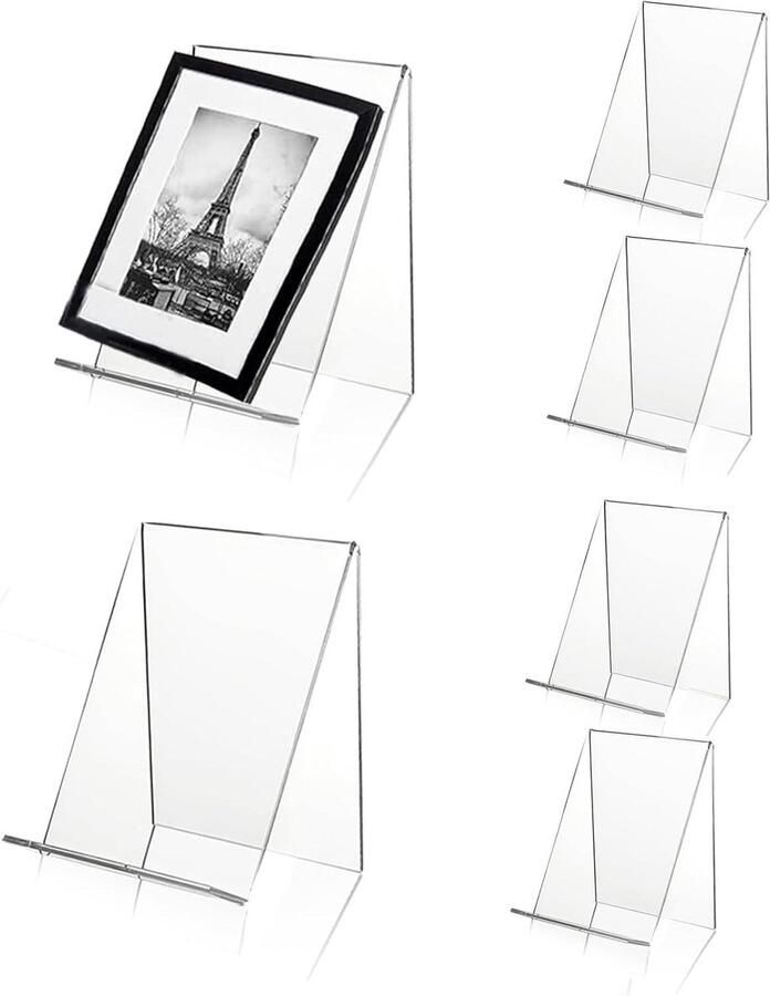 Boekenstandaard Transparant Acryl Tafelstandaard voor het Bekijken van Foto's en Boeken