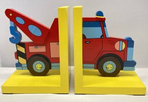 Boekensteun kinderen hout stoere sleepwagen boeken steun Vrachtwagen boekensteunen truck