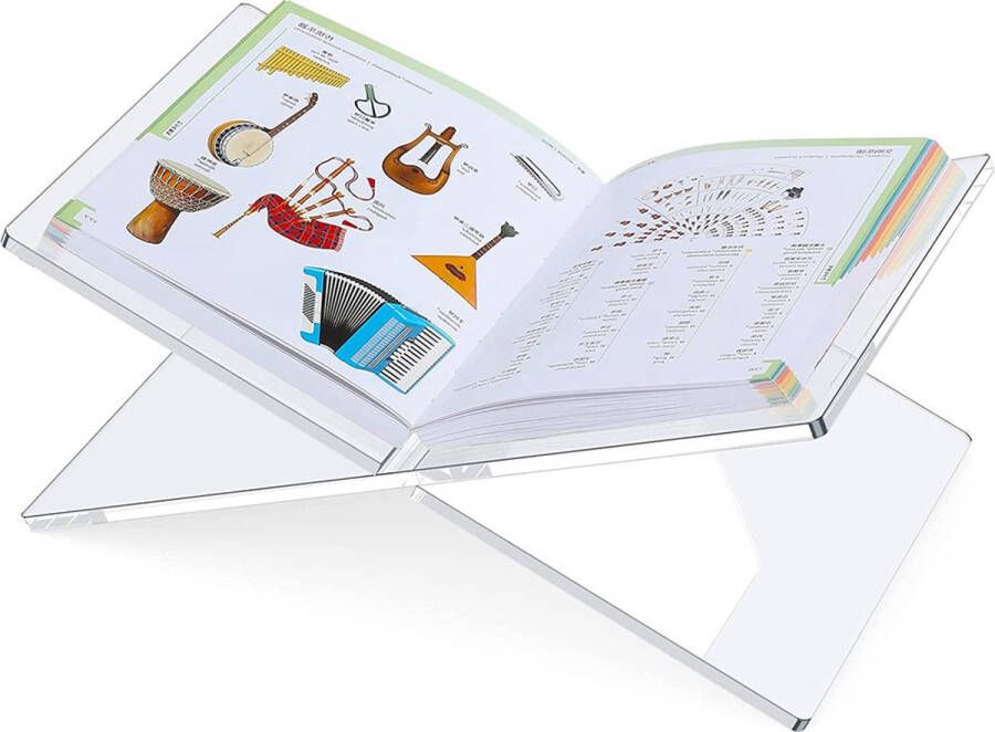 Boekensteun Plexiglas Boekenstandaard Kookboekhouder 28cm x 15 cm x 15 cm Kookboeksteun Boekenhouder Boekensteunen