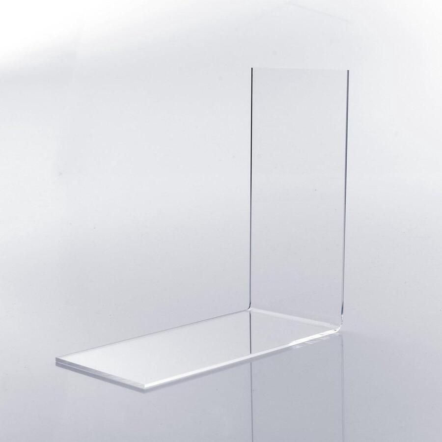 Boekensteunen ECO 10 stuks (40-70 x 140 x 140 cm) hoekboekensteun voor kleine boeken Plexiglas verpakking van 10