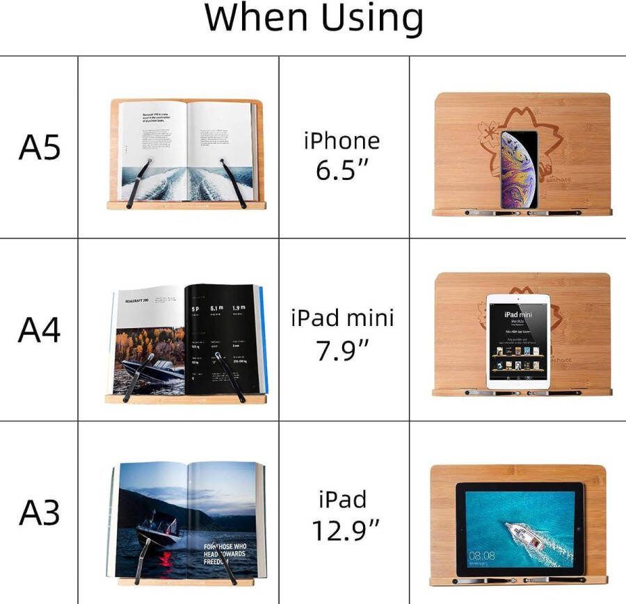 Boekstandaard om te lezen 360 graden draaibaar multi-hoogte verstelbare boekenstandaard kookboekhouder voor kinderen receptenboek tijdschrift iPad met anti-slip design. Book stand