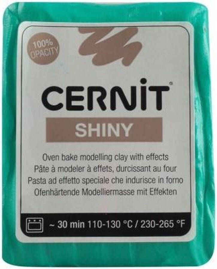 Boetseerklei Groen Cernit shiny 56g vert 6 stuk