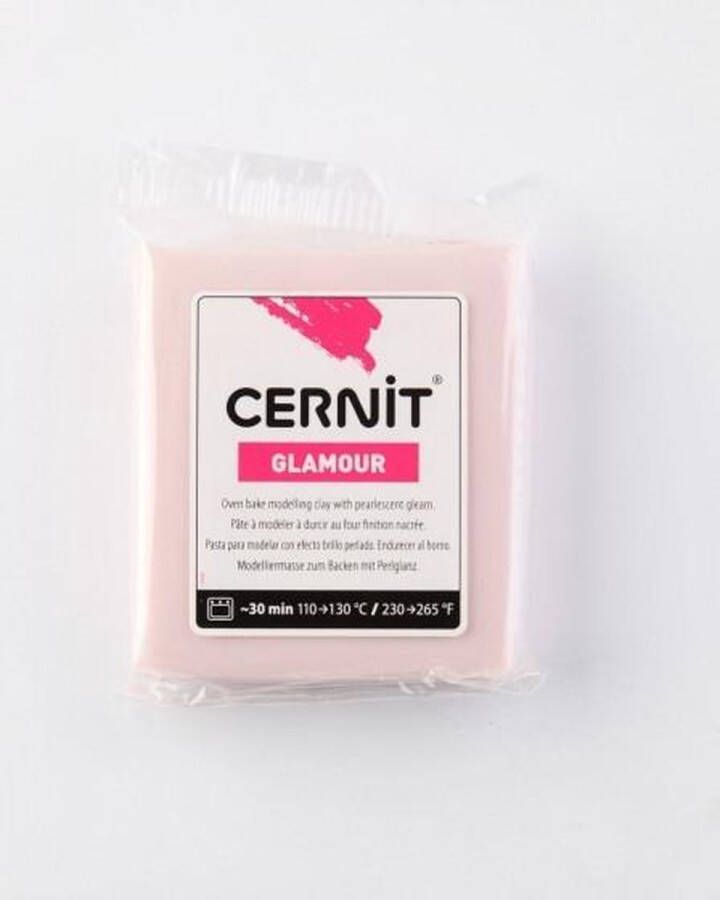 Boetseerklei lichtroze Cernit Glamour 56g carnation 6 stuk