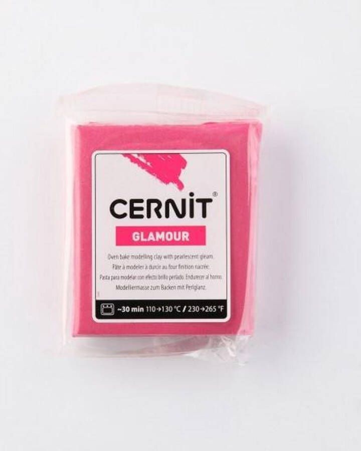 Boetseerklei roze Cernit Glamour 56g carmine 6 stuk