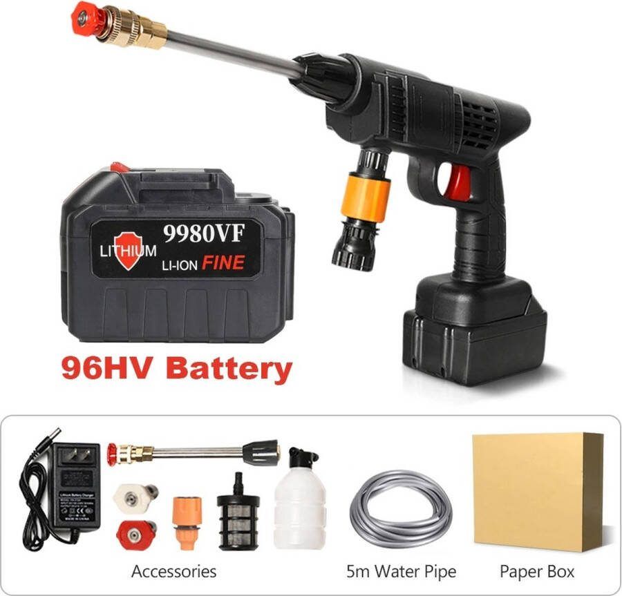 Bolmans Hogedrukreinigers Hogedrukreiniger Auto Hogedrukreiniger Terras Hogedrukreiniger Accu 24V 30bar Draagbaar Incl. Accessoires