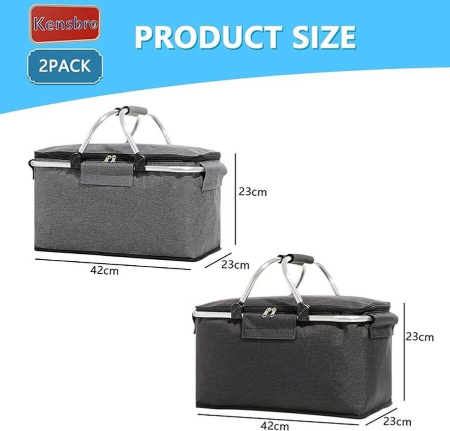 Boodschappenmand \koelmand koeltas picknickmand ‎40 x 23 x 23 cm 2 Pieces