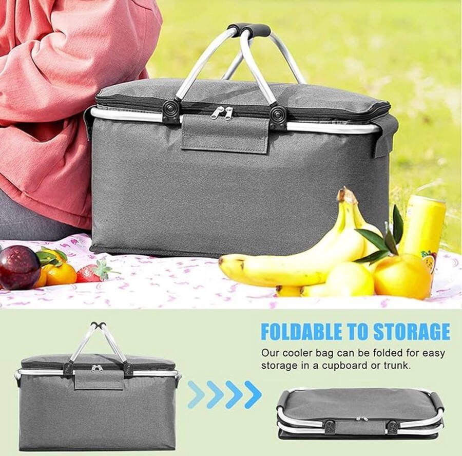Boodschappenmand \koelmand koeltas picknickmand ‎42 x 23 x 23 cm