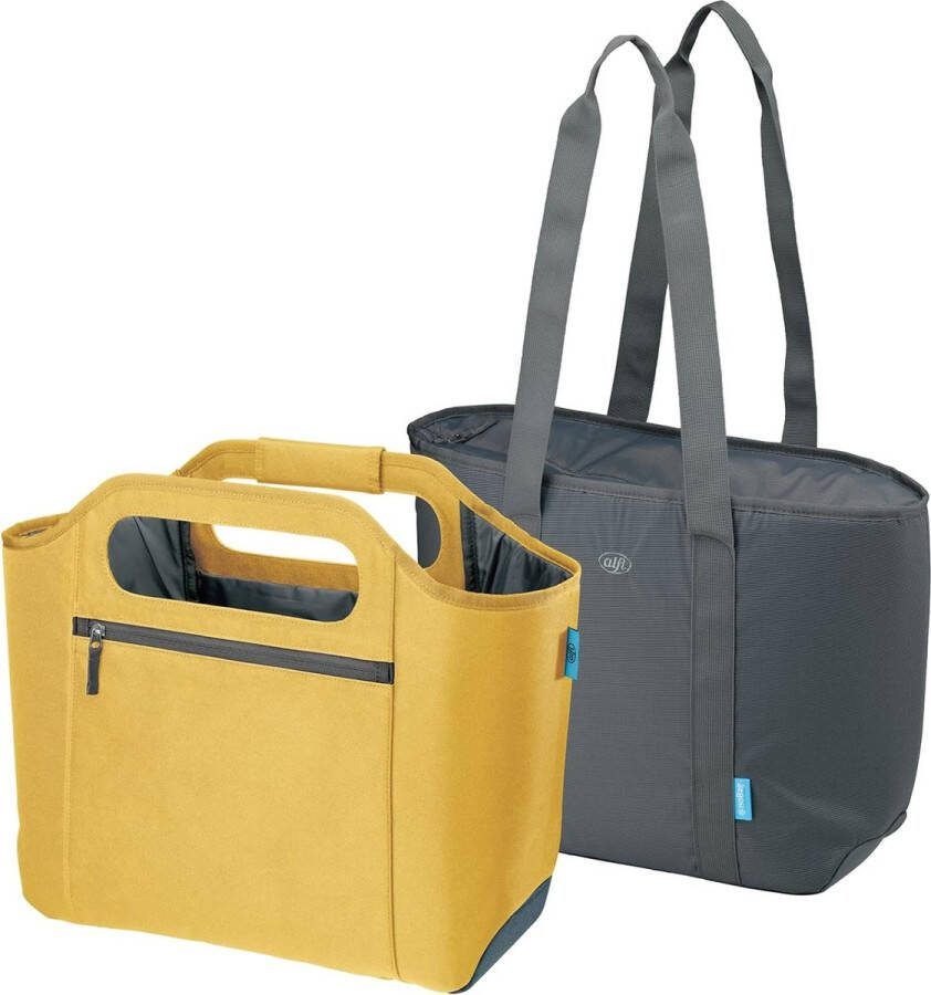 Boodschappentas inclusief uitneembare koeltas Misted Yellow medium