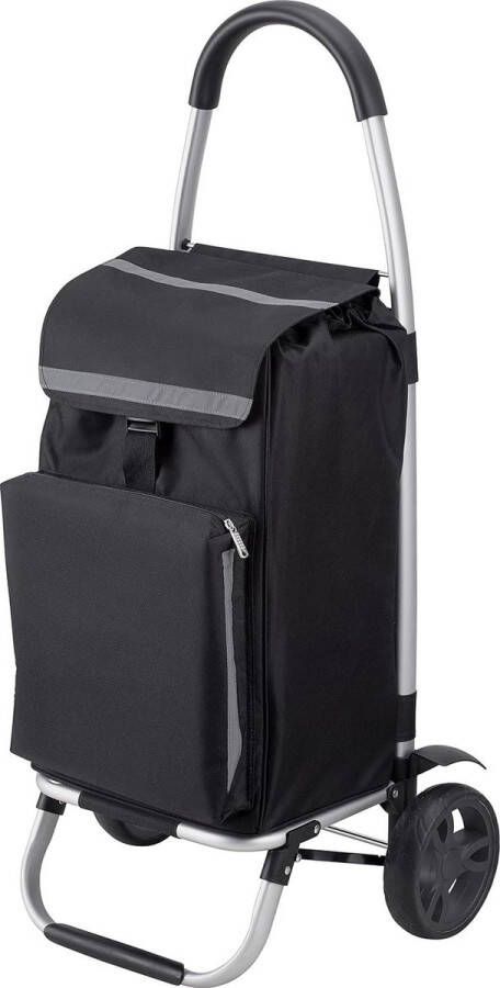 Boodschappentrolley Meister 6816800 54 liter extra grote banden koelvak afneembare tas regenbestendig ophanging voor winkelwagen opvouwbare shopper Folding Shopping Trolley