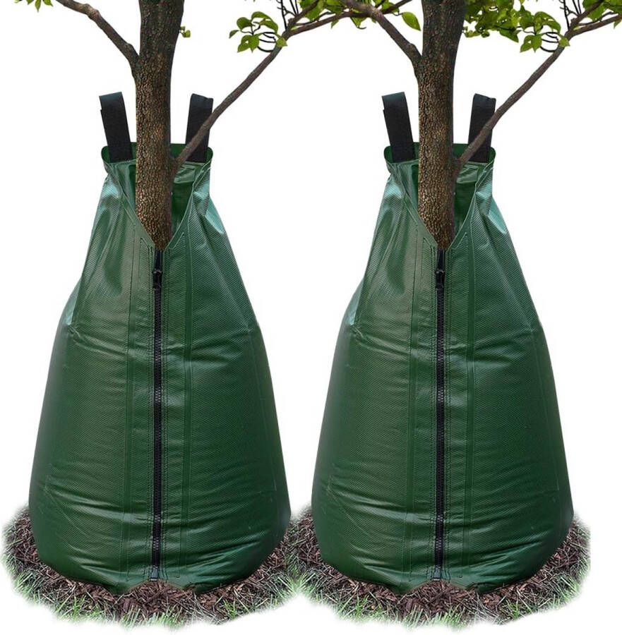 Boomirrigatiezak 2 stuks 75 liter waterzak voor bomen grote irrigatiezak voor bomen van uv-bestendig pvc irrigatiezak voor continue en gerichte irrigatie van bomen