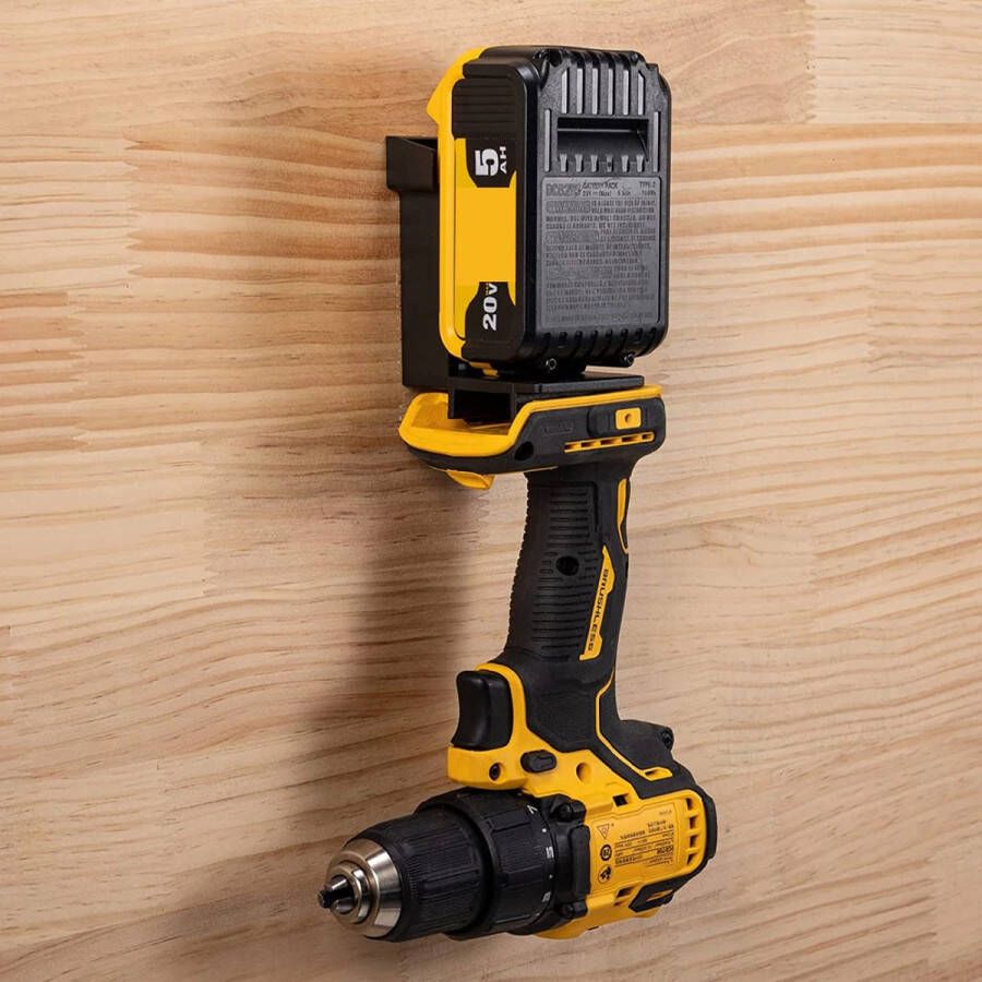 Boorhouder Boor Batterij Houder Wandhouder 2 stuks Geel Dewalt Milwaukee 14.4V 18V 20V Accutool Houder 2in1 Houder Accutol Houder Accutol Accuboormachine Boormachine