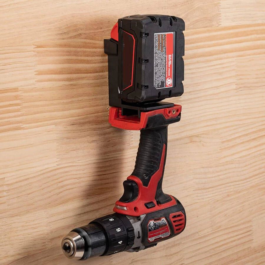 Boorhouder Boor Batterij Houder Wandhouder 2 stuks Rood Dewalt Milwaukee 14.4V 18V 20V Accutool Houder 2in1 Houder Accutol Houder Accutol Accuboormachine Boormachine