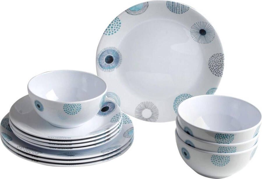 Borden Deep Sea Set 12 stuks Bordenset