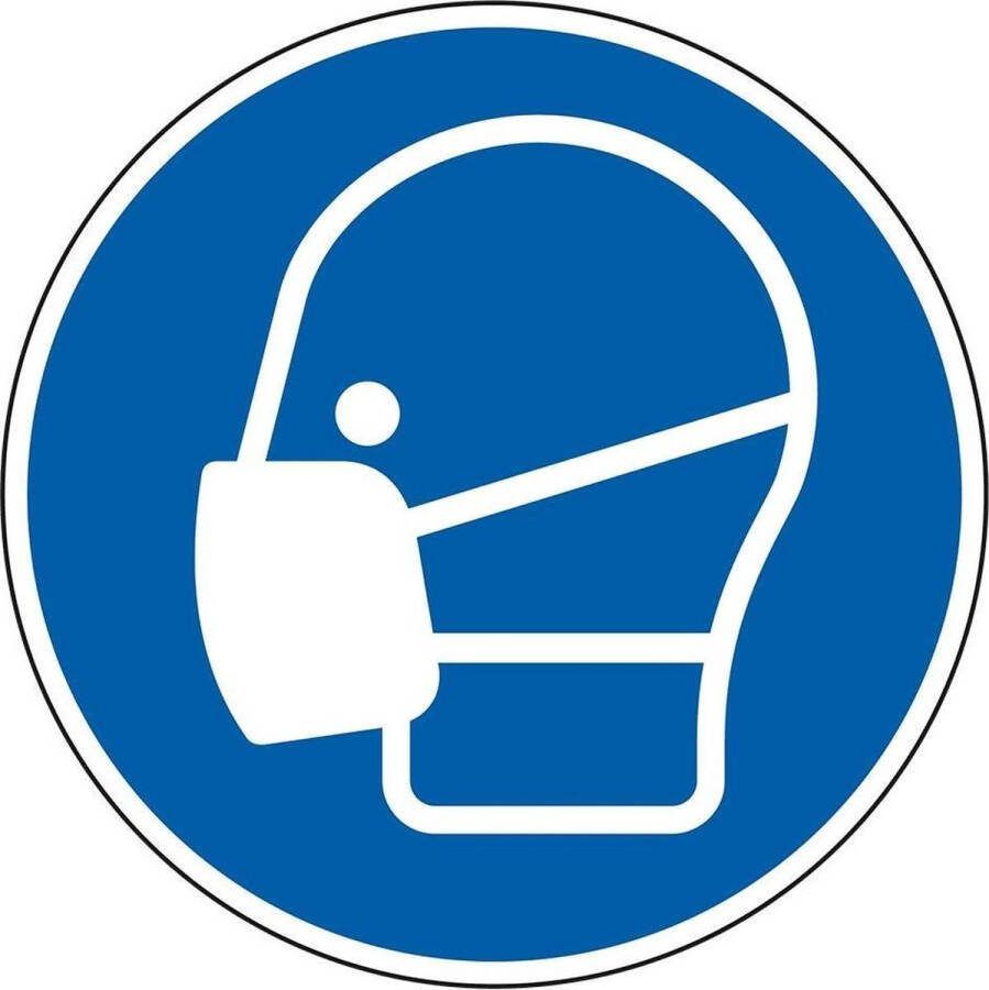 Bordje mondkapje verplicht kunststof M016 400 mm