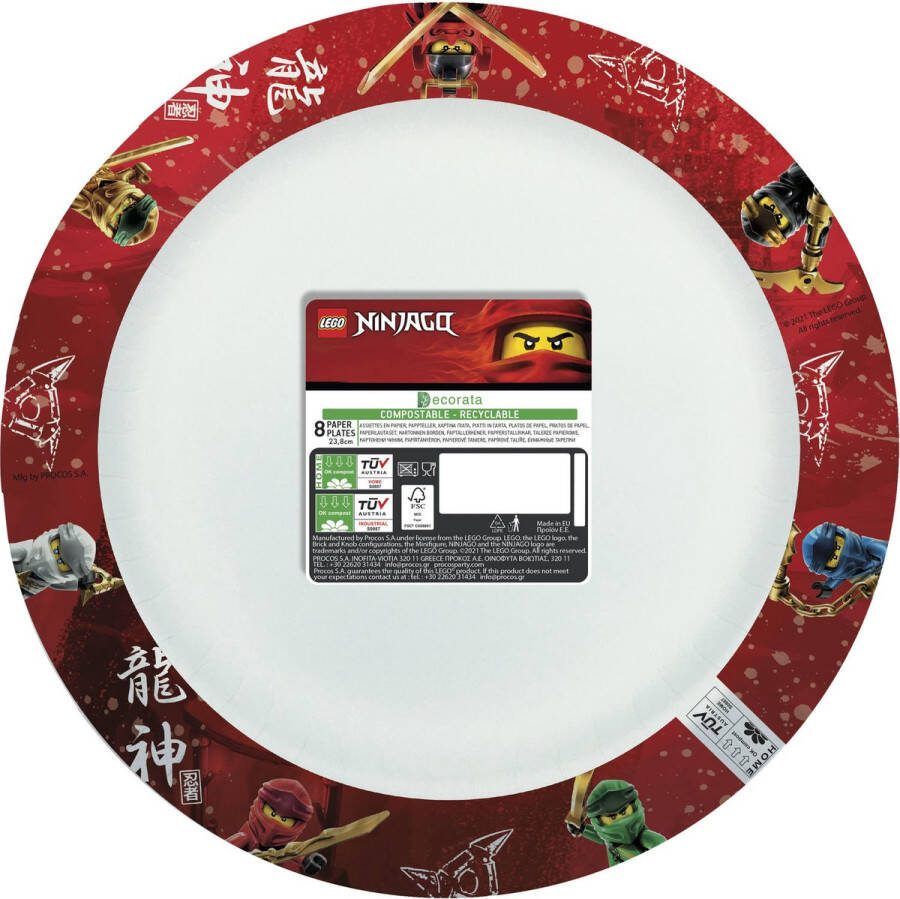 Bordjes Composteerbaar Lego Ninjago 8stk