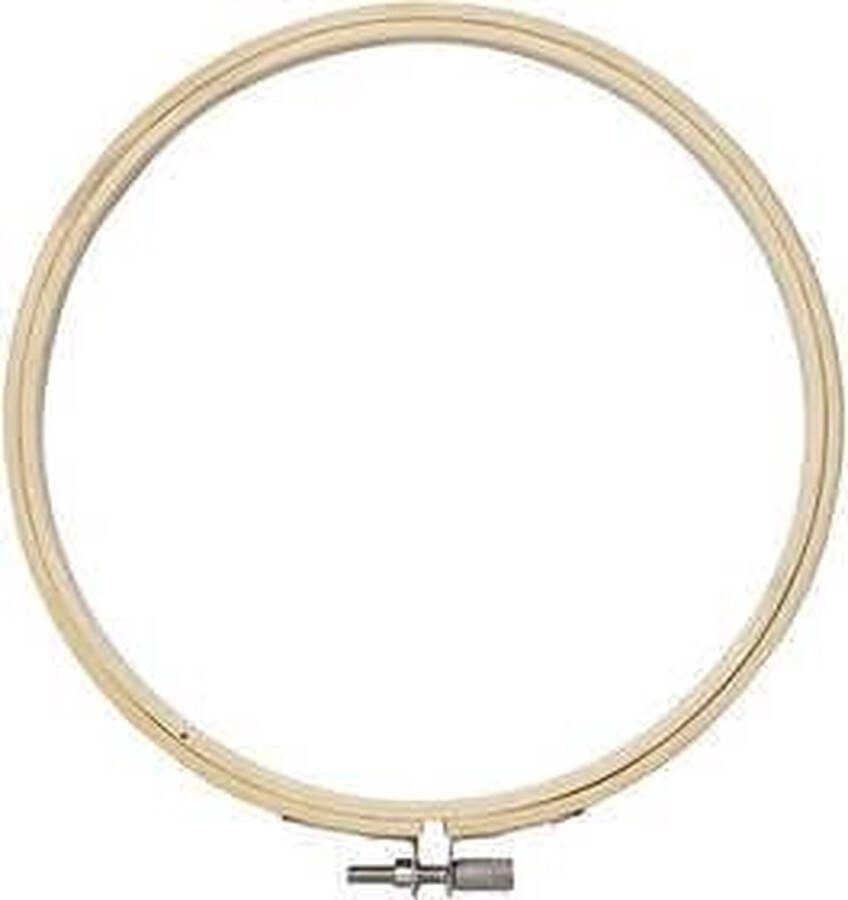 Creatieve Materialen Borduurframe Borduurring Hout Met Schroef Diameter: 15 cm Creotime 1 stuk