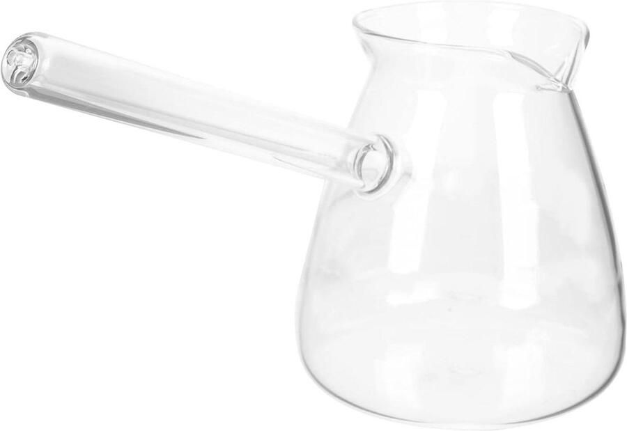 Borosilicaatglas theepot met traanruimte en zijgreep gezonde en extreem hittebestendige Turkse koffiepot voor fornuis theefabrikant en melkwarmer Koffiepot