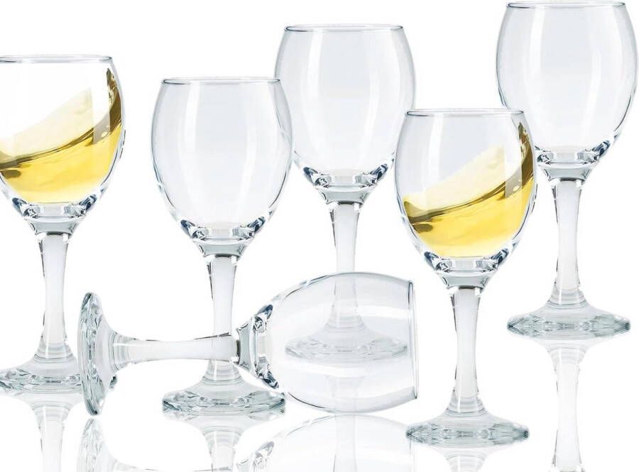 Borrelglazen met steel Hartelijke glazen Limoncello Poort Wijnglazen 85 ml (set van 6)