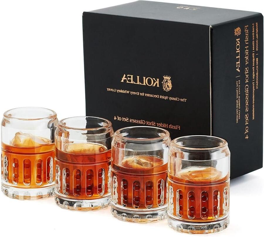 Borrelglazen met zware bodem 30 ml set van 4 whisky helder grote hoeveelheden espresso glazen bekers wodka