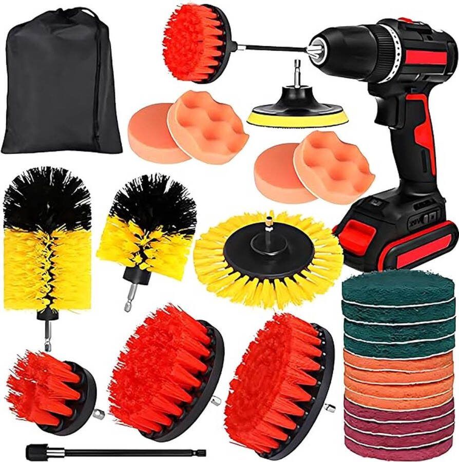 Borstelset voor Boormachine Luxe set Hoge Kwaliteit Drill Brush Boor Borstel