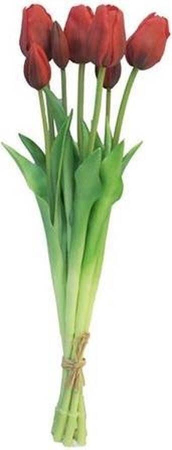 Nova Nature Bosje Tulpen Sally Classic rood kunstbloem Nova Nature