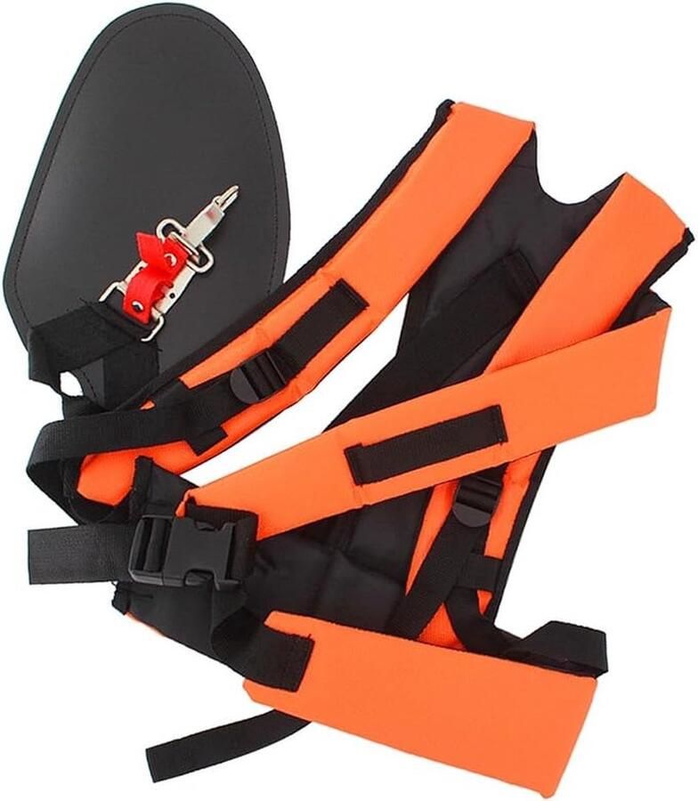 Bosmaaier Harnas Verstelbaar Duurzaam Draagharnas Nylon Riemaccessoire Universeel Harnas Schouder Riemen Harnas Accessoires Voor Grasmaaiers Oranje Comfortabel Voor Bosmaaier Gras Trimmer