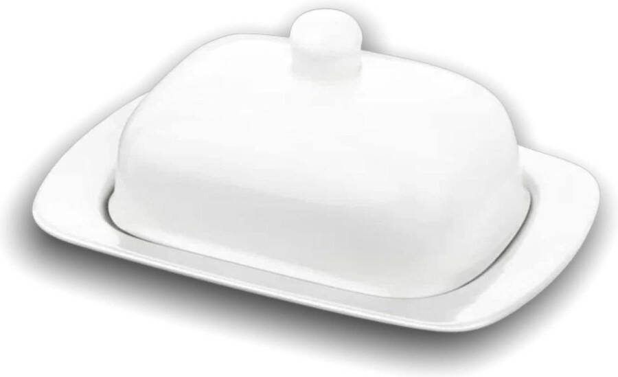 Botervloot keramiek porselein wit elegant voor alle gerechten voor dagelijks gebruik voor feestjes voor het serveren en bewaren van boter krasbestendig vaatwasmachinebestendig hoogwaardige kwaliteit butter dish with lid