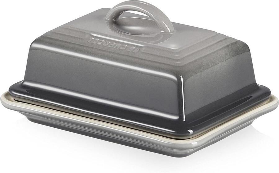 Botervloot van aardewerk 900 gram 17 x 12 5 x 9 cm flint Le Creuset luxe design butter dish with lid