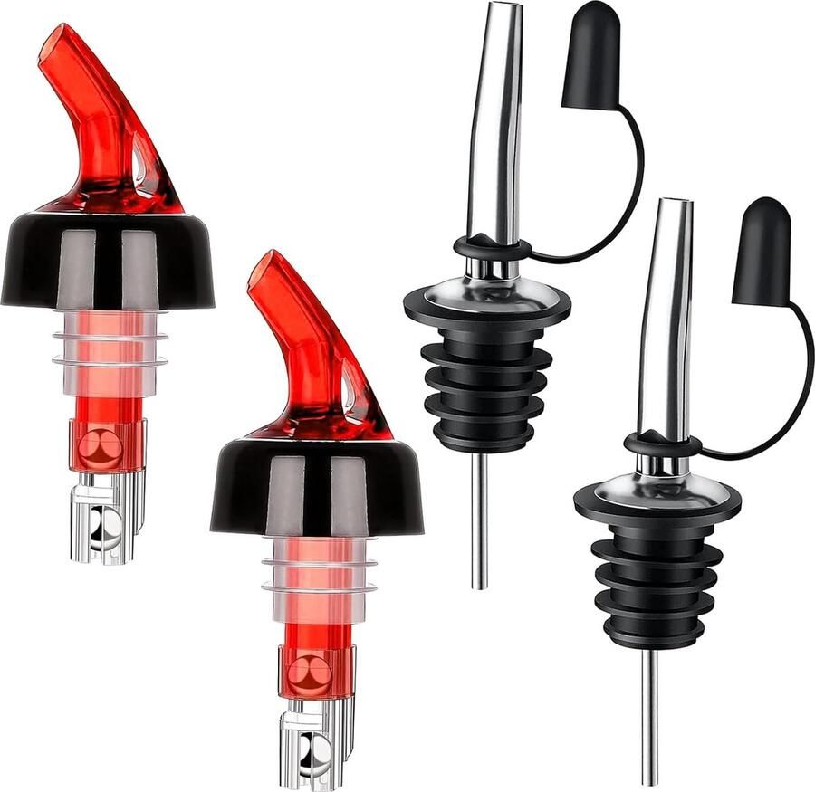 Bottle Gieters Set van 4 voor Dranken en Cocktails Thuis