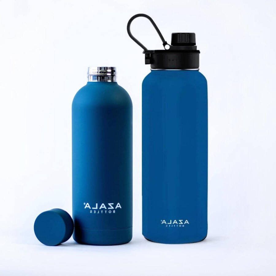 Bottles Waterflessen van roestvrij staal 710 ml + 500 ml sportthermosfles BPA-vrij Set van 2 Azala