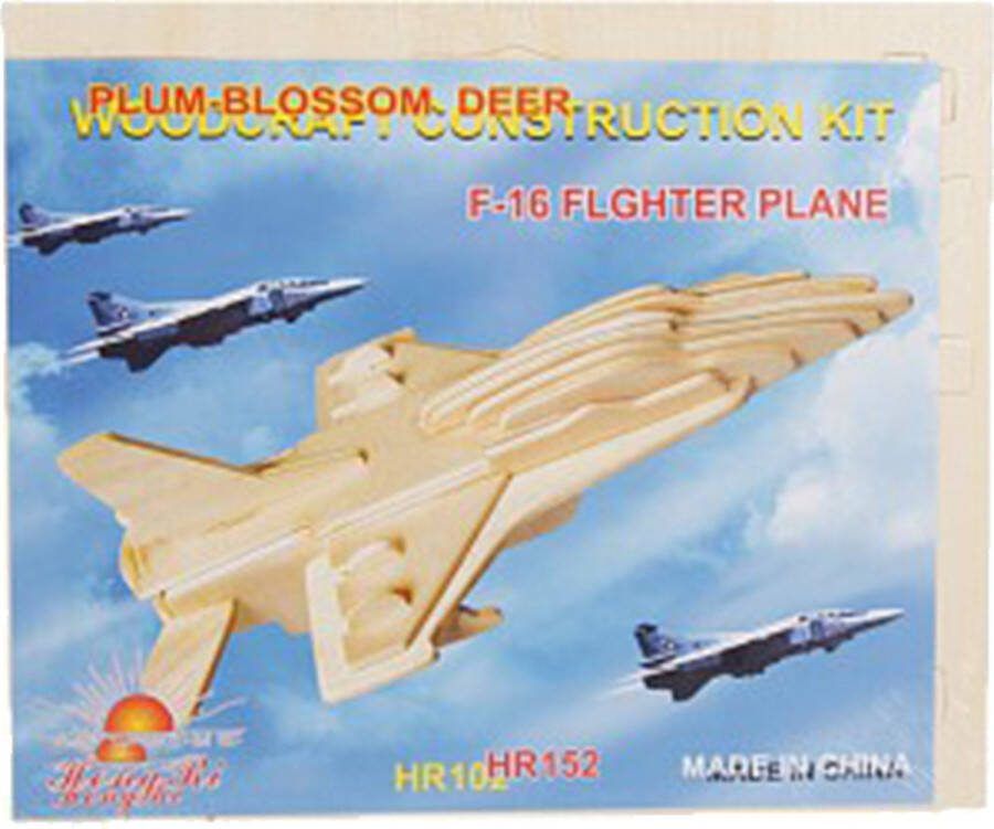 Bouwpakket 3D Puzzel Vliegtuig straaljager f-16