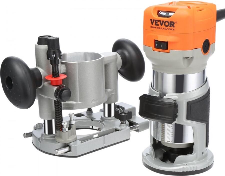 Bovenfrees trimmer 800W kantenfrees 10000-30000rpm eenhandsfrees 6 snelheden multifunctionele bovenfrees rolgeleidersleutel (13*138 mm 22*165 mm) voor verschillende houtsoorten