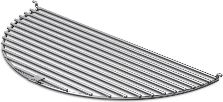 BOWL 57 grillrooster gepolijst roestvrij staal rond verandert vuurschaal in grill grillstokken 6 mm Ø eendelig halve cirkel accessoires voor Bowl vuurschalen kwaliteitsmateriaal gemakkelijk schoon te maken