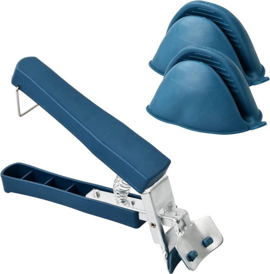 Bowl Gripper Clips + siliconen beschermende handschoenen pan gripper van magnetron oven antislip bestand tegen hoge temperaturen voor de keuken bescherming tegen verbranding