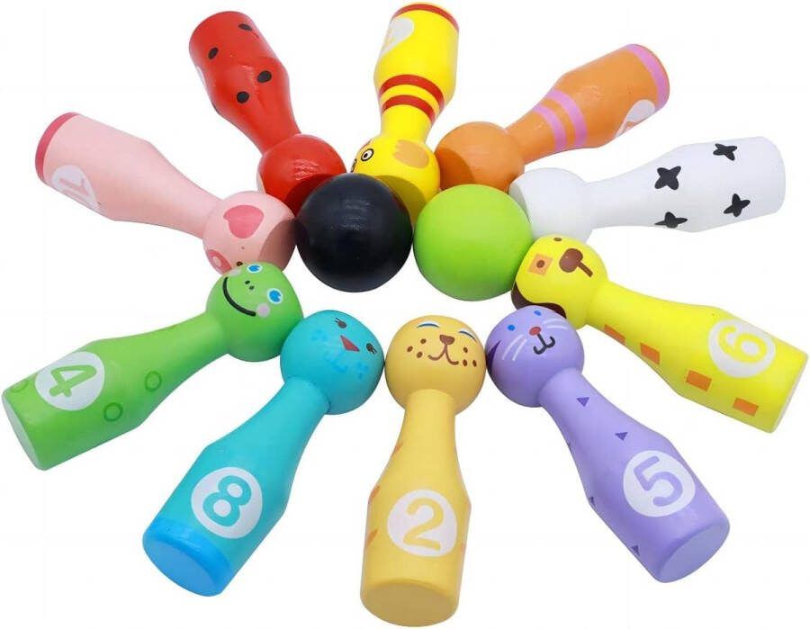 Bowlingset kinderen Bowling Bowlingset Speelgoed 10 pins Educatief speelgoed Perfect voor op vakantie!