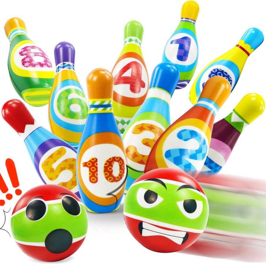 Bowlingset kinderen Bowling Bowlingset Speelgoed 10 pins Educatief speelgoed Perfect voor op vakantie!