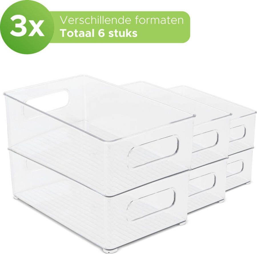 Box me Badkamer organizer 6 stuks -Make up organizer Slaapkamer Kast Voorraad box